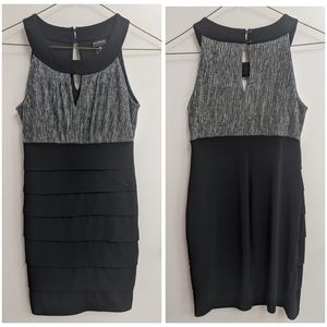 ✨ EN FOCUS keyhole minidress black w silver sparkl